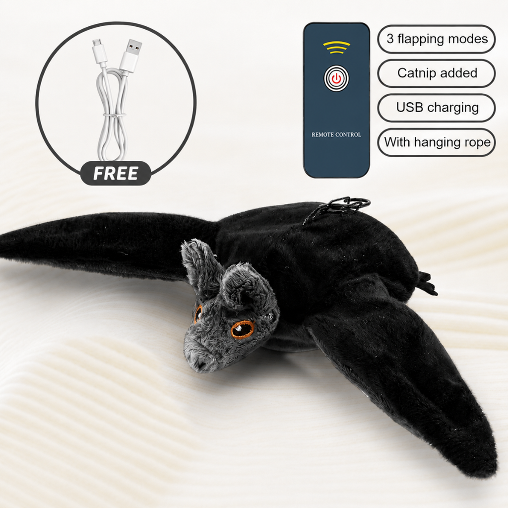 WildWhisker™ Flying Bat Toy