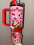 🔥Strawberry Shortcake Insulated 40 0z Tumbler