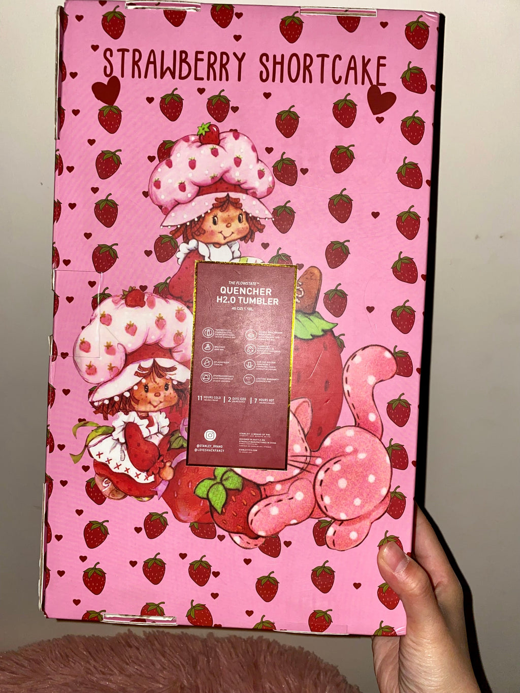 🔥Strawberry Shortcake Insulated 40 0z Tumbler