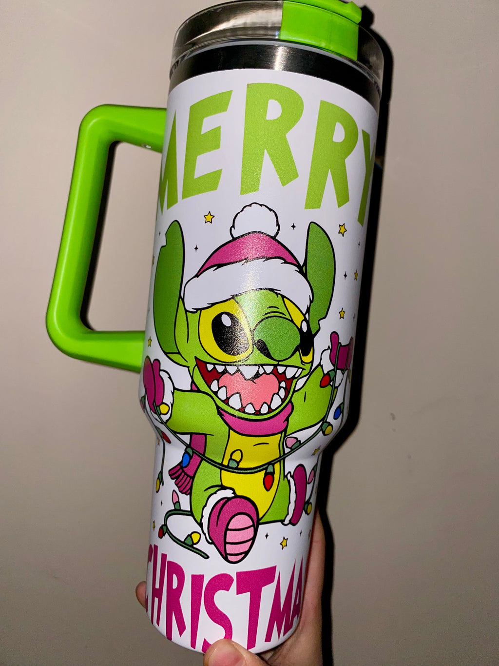 🔥Stitch Christmas Insulated Tumbler 40OZ ✈️Free Shippment
